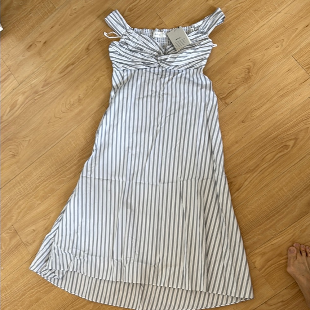 Striped Blue and White Women's Dress
